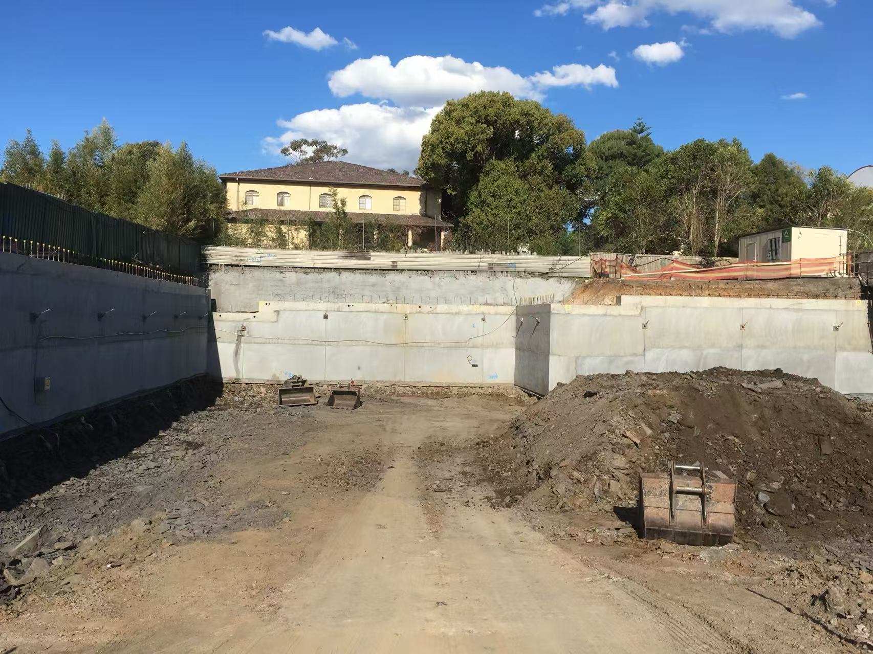 Retaining wall construction